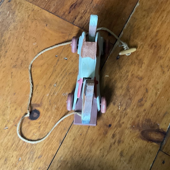 Handmade wooden pull toy of fox terrier by Heritage Toys - Picture 9 of 10